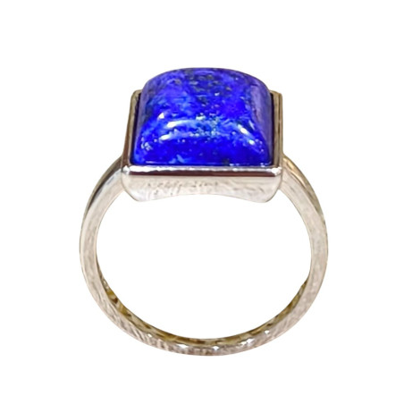 Bague Lapis-lazuli Cabochon Carré Argent 925