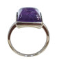 Bague Améthyste Cabochon Carré Argent 925