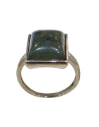 Bague Labradorite Cabochon Carré Argent 925