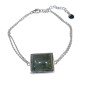 Bracelet Labradorite Chaînette Réglable Argent 925