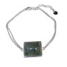 Bracelet Labradorite Chaînette Réglable Argent 925