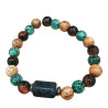 Bracelet Œil de Taureau Jaspe Paysage et Pierre Fantaisie Signe Cancer Pierres Rondes 8mm