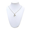 Pendentif Opale 3 Pierres et Zirconium avec Chaîne 40cm Argent 925