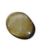 Pierre Plate Obsidienne Dorée