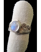 Bague Pierre de lune argent 925 Taille 59