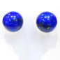 Boucles Lapis-lazuli Rondes Argent 925