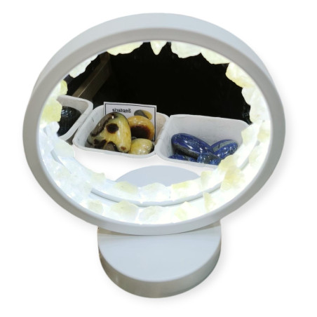 Veilleuse Zen Miroir Citrine Naturelle Eclairage LED USB