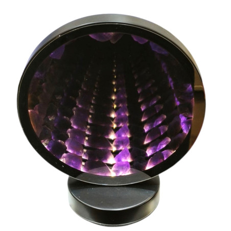 Veilleuse Zen Miroir Améthyste Eclairage LED USB
