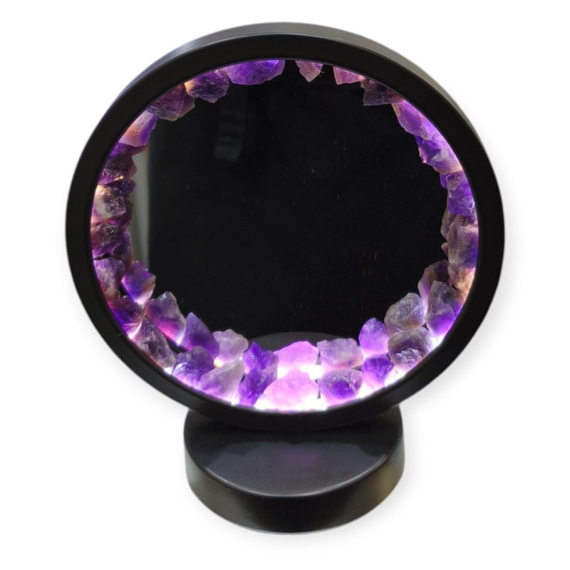 Veilleuse Zen Miroir Améthyste Eclairage LED USB