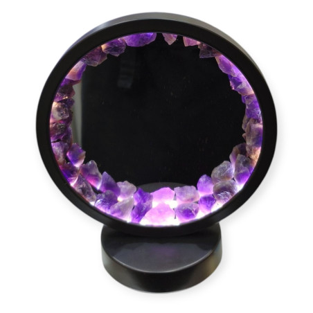 Veilleuse Zen Miroir Améthyste Eclairage LED USB