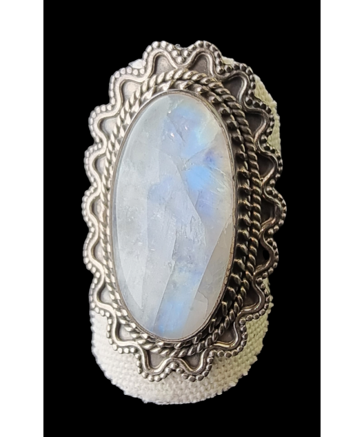 Bague Pierre de lune argent 925 Taille 59