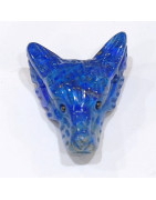 Pendentif Tête de Loup Lapis-lazuli