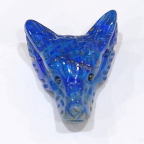 Pendentif Tête de Loup Lapis-lazuli