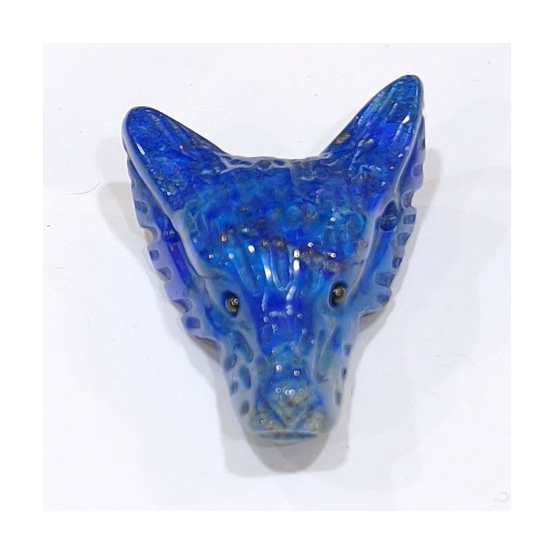 Pendentif Tête de Loup Lapis-lazuli