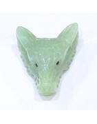 Pendentif Tête de Loup Amazonite