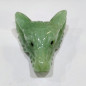 Pendentif Tête de Loup Aventurine Verte