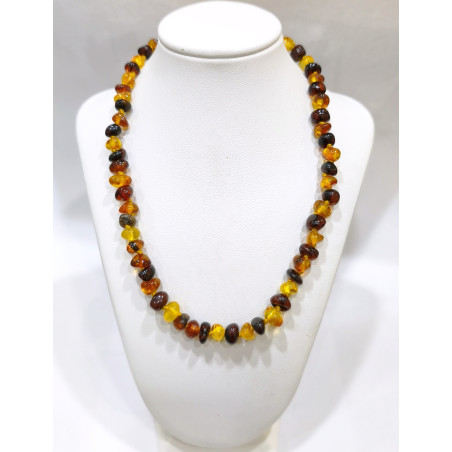 Collier Ambre Baltique Multicolore Baroque Bébé