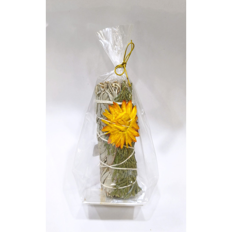 Sauge Blanche Cèdre et Fleur Jaune