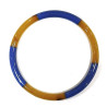 Bracelet Corne Laquée Type Jonc Bleu