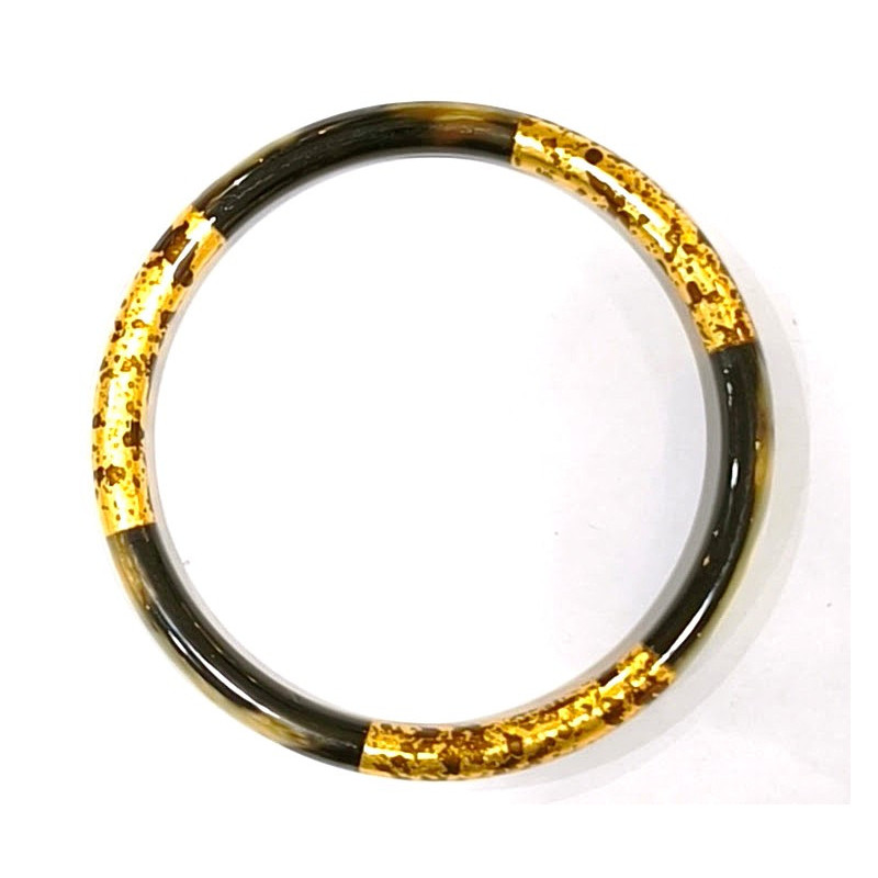 Bracelet Corne Laquée Type Jonc Or