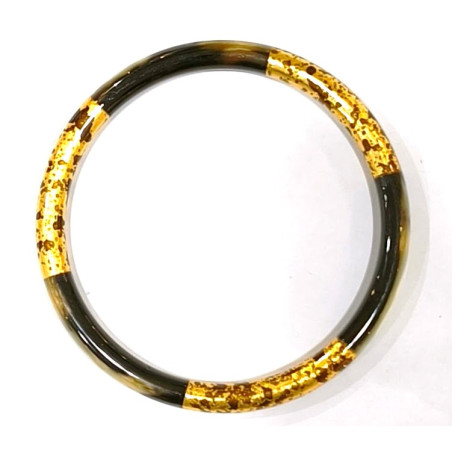 Bracelet Corne Laquée Type Jonc Or