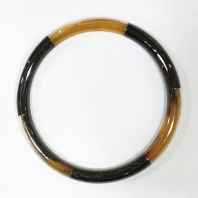 Bracelet Corne Laquée Type Jonc Noir
