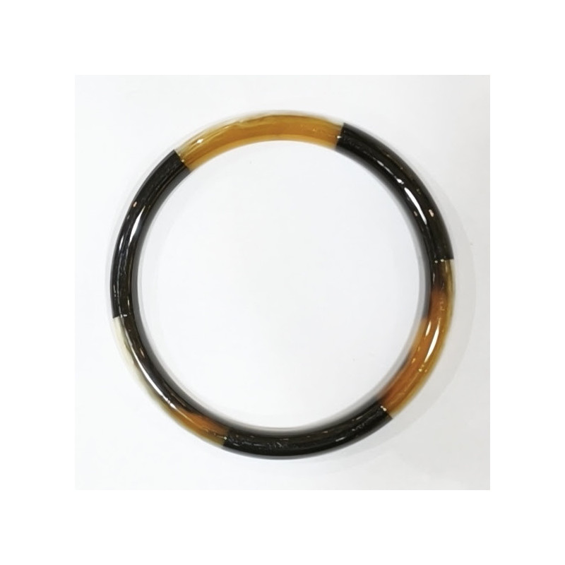 Bracelet Corne Laquée Type Jonc Noir