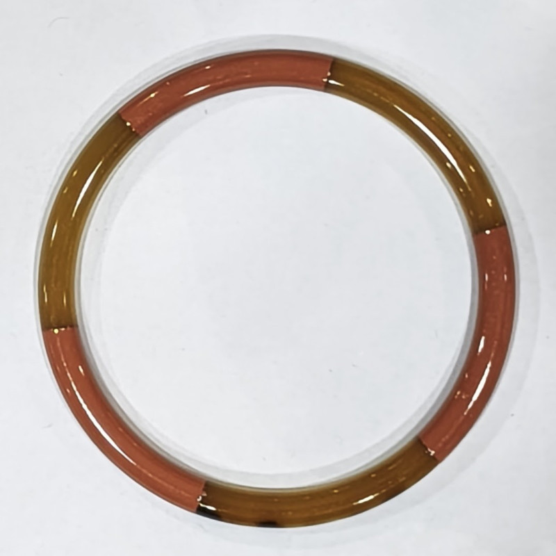 Bracelet Corne Laquée Type Jonc Marron