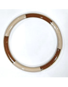 Bracelet Corne Laquée Type Jonc Beige