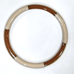 Bracelet Corne Laquée Type Jonc Beige
