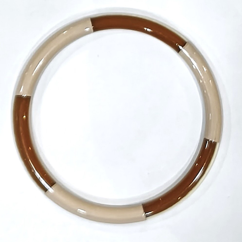 Bracelet Corne Laquée Type Jonc Beige