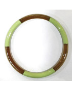 Bracelet Corne Laquée Type Jonc Vert