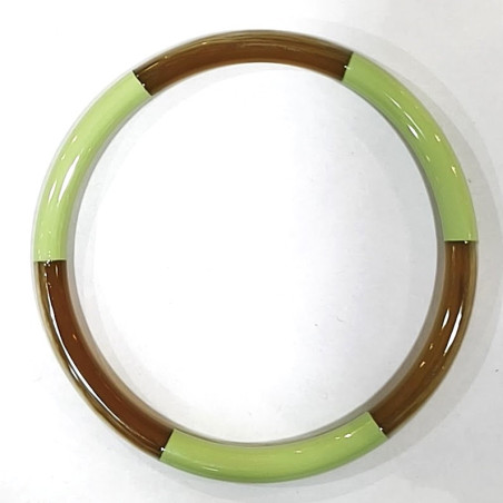 Bracelet Corne Laquée Type Jonc Vert