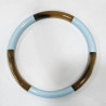 Bracelet Corne Laquée Type Jonc Bleu Ciel
