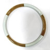 Bracelet Corne Laquée Type Jonc Gris