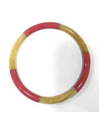 Bracelet Corne Laquée Type Jonc Rose