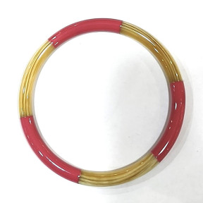 Bracelet Corne Laquée Type Jonc Rose