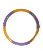 Bracelet Corne Laquée Type Jonc Violet