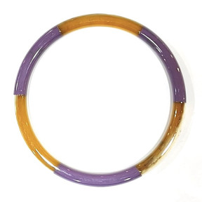 Bracelet Corne Laquée Type Jonc Violet