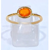 Bague Opale de Feu Laiton Plaquée Or Collection NIIKI PARIS
