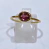Bague Grenat Laiton Plaquée Or Collection NIIKI PARIS