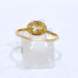 Bague Citrine Laiton Plaquée Or Collection NIIKI PARIS