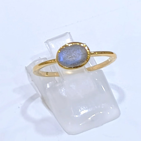 Bague Labradorite Laiton Plaquée Or Collection NIIKI PARIS