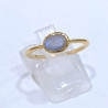 Bague Labradorite Laiton Plaquée Or Collection NIIKI PARIS