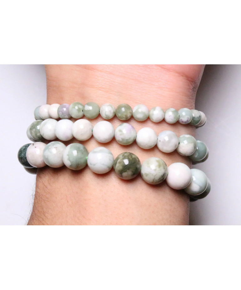 Bracelet Jade Impérial pierres rondes