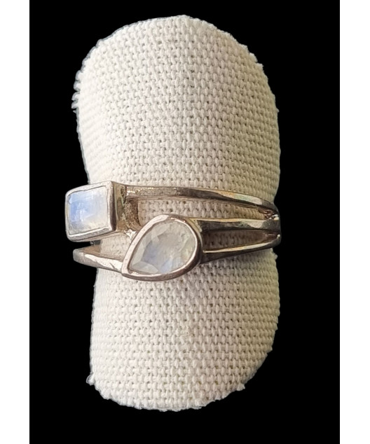 Bague Pierre de lune argent 925 Taille 61