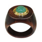 Bague Aventurine Verte Bois Collection NIIKI PARIS