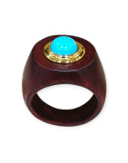 Bague Turquoise Bois Collection NIIKI PARIS