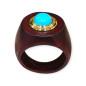 Bague Turquoise Bois Collection NIIKI PARIS
