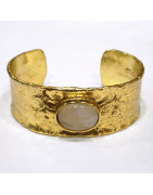 Bracelet Quartz Rose Laiton Plaqué Or Collection NIIKI PARIS